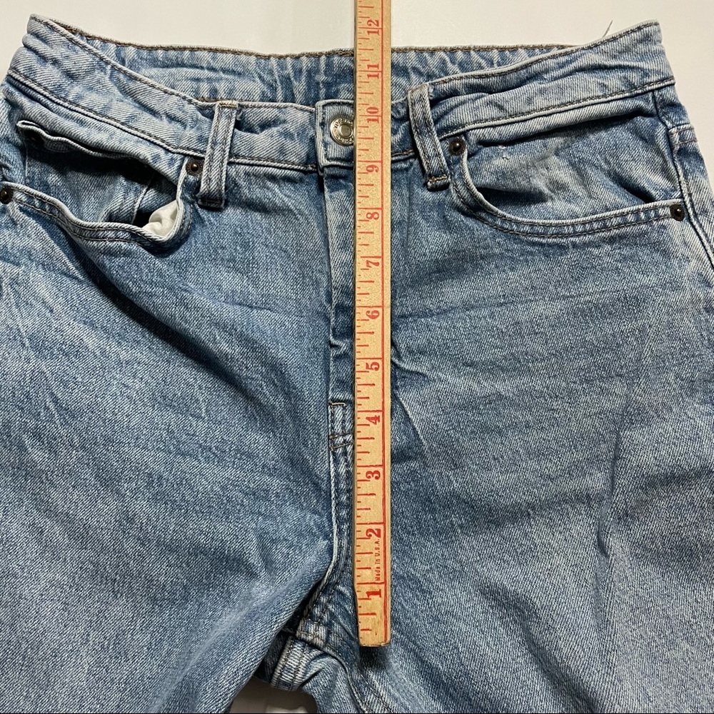 Topshop High Waist High Rose Distressed Mom Jeans Size W28 L30 Streetwear Y2K - Picture 7 of 8